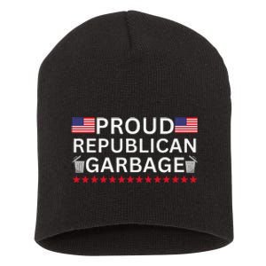 Proud Republican Garbage Support Election Graphic Short Acrylic Beanie