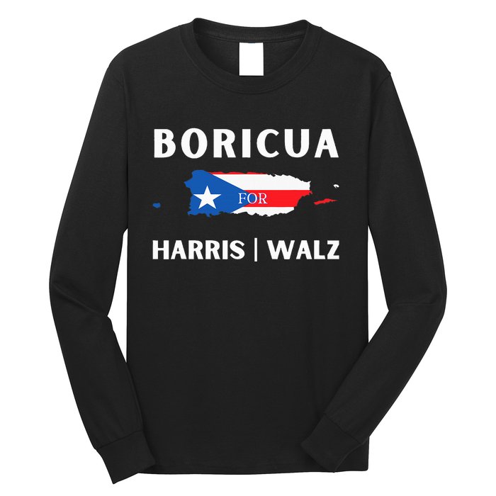 Puerto Ricans Harris 2024 Boricua For Harris Waltz Long Sleeve Shirt