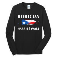 Puerto Ricans Harris 2024 Boricua For Harris Waltz Tall Long Sleeve T-Shirt