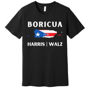 Puerto Ricans Harris 2024 Boricua For Harris Waltz Premium T-Shirt