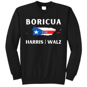 Puerto Ricans Harris 2024 Boricua For Harris Waltz Tall Sweatshirt