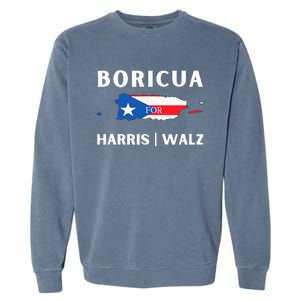 Puerto Ricans Harris 2024 Boricua For Harris Waltz Garment-Dyed Sweatshirt