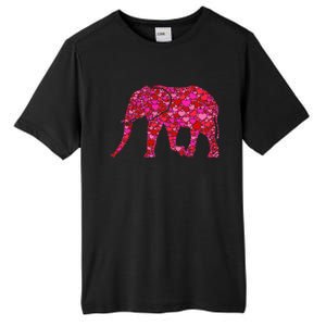 Pink Red Heart Valentines Day Gift Cute Gift Elephant Great Gift Tall Fusion ChromaSoft Performance T-Shirt