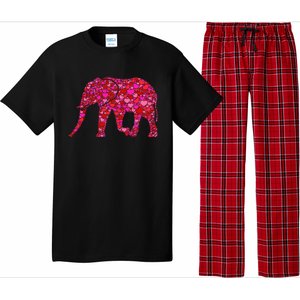 Pink Red Heart Valentines Day Gift Cute Gift Elephant Great Gift Pajama Set