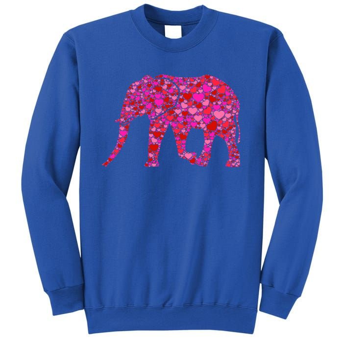 Pink Red Heart Valentines Day Gift Cute Gift Elephant Great Gift Sweatshirt