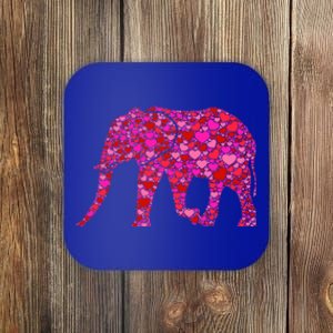 Pink Red Heart Valentines Day Gift Cute Gift Elephant Great Gift Coaster