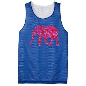 Pink Red Heart Valentines Day Gift Cute Gift Elephant Great Gift Mesh Reversible Basketball Jersey Tank