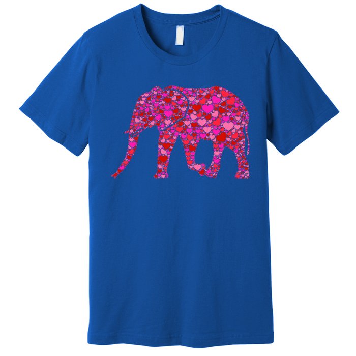 Pink Red Heart Valentines Day Gift Cute Gift Elephant Great Gift Premium T-Shirt