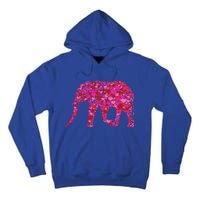 Pink Red Heart Valentines Day Gift Cute Gift Elephant Great Gift Tall Hoodie