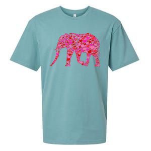 Pink Red Heart Valentines Day Gift Cute Gift Elephant Great Gift Sueded Cloud Jersey T-Shirt