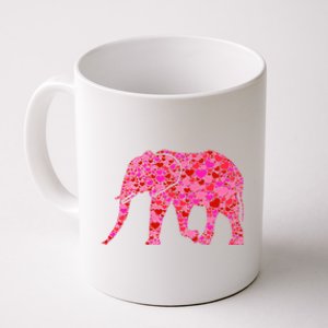 Pink Red Heart Valentines Day Gift Cute Gift Elephant Great Gift Coffee Mug