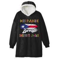 Puerto Rico Hispanic Heritage Month Boricua Hooded Wearable Blanket