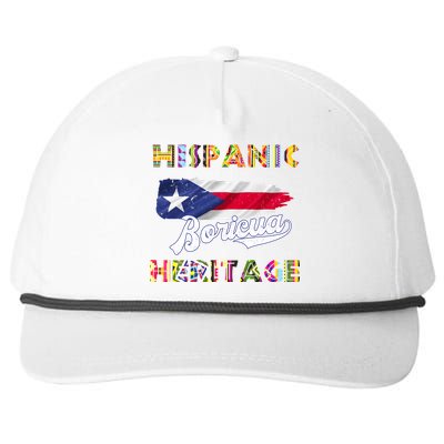 Puerto Rico Hispanic Heritage Month Boricua Snapback Five-Panel Rope Hat