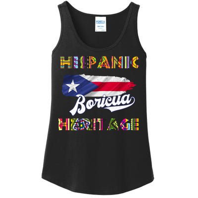 Puerto Rico Hispanic Heritage Month Boricua Ladies Essential Tank