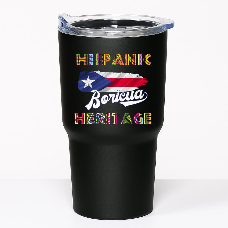 Puerto Rico Hispanic Heritage Month Boricua Tumbler