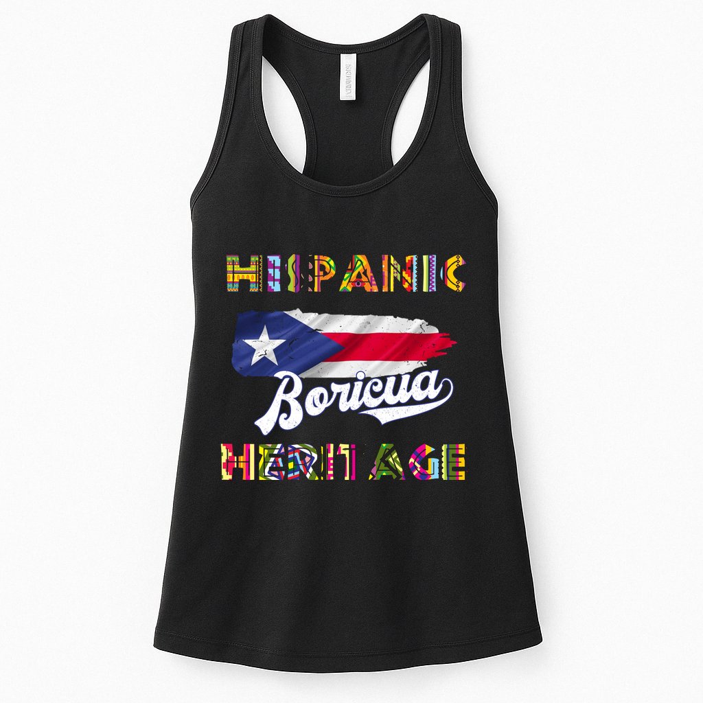 Puerto Rico Hispanic Heritage Month Boricua Womens Tank Top