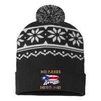 Puerto Rico Hispanic Heritage Month Boricua USA-Made Snowflake Beanie