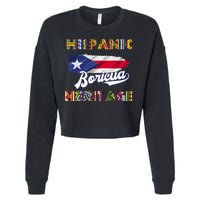 Puerto Rico Hispanic Heritage Month Boricua Cropped Pullover Crew