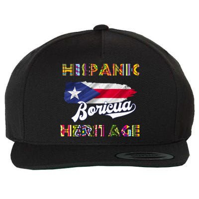 Puerto Rico Hispanic Heritage Month Boricua Wool Snapback Cap