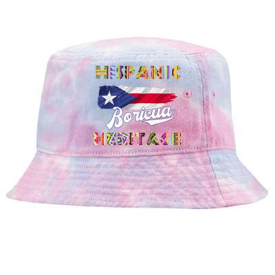 Puerto Rico Hispanic Heritage Month Boricua Tie-Dyed Bucket Hat