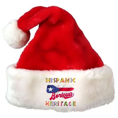 Puerto Rico Hispanic Heritage Month Boricua Premium Christmas Santa Hat