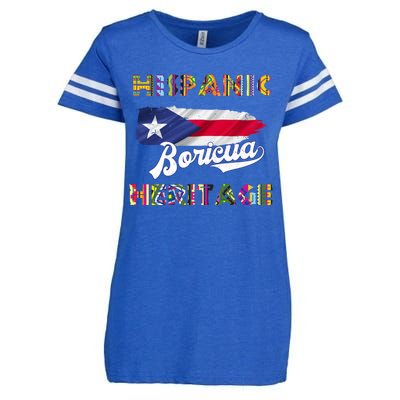 Puerto Rico Hispanic Heritage Month Boricua Enza Ladies Jersey Football T-Shirt