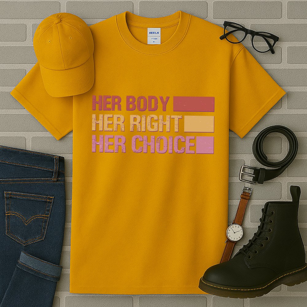 Pro Roe Her Body Her Right Her Choice Tall T-Shirt