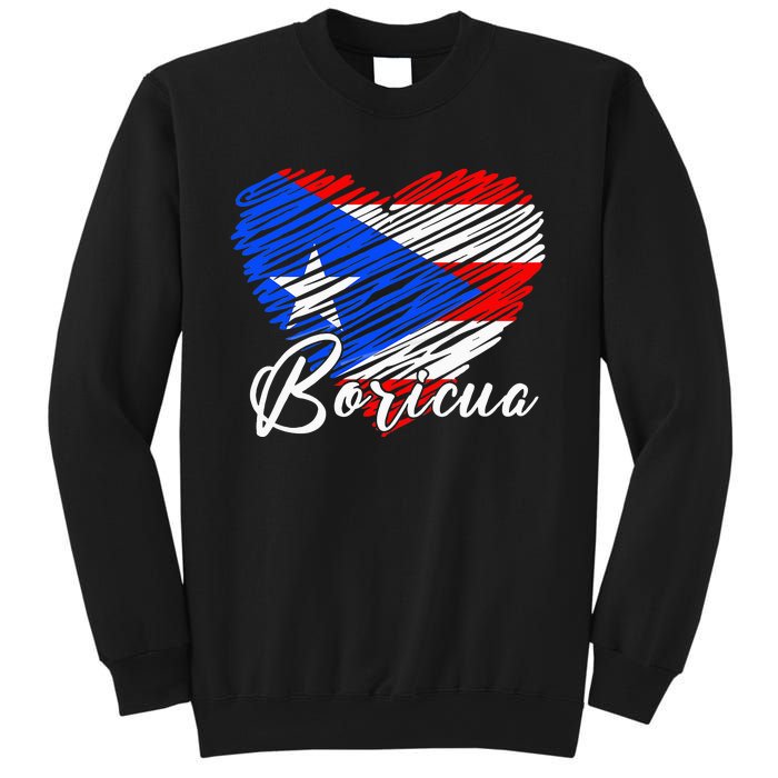 Puerto Rican Hispanic Heritage Boricua Puerto Rico Heart Sweatshirt