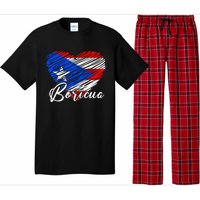 Puerto Rican Hispanic Heritage Boricua Puerto Rico Heart Pajama Set