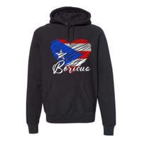 Puerto Rican Hispanic Heritage Boricua Puerto Rico Heart Premium Hoodie