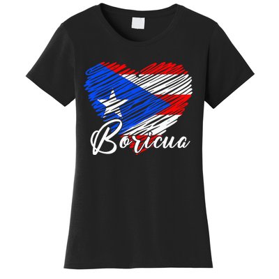 Puerto Rican Hispanic Heritage Boricua Puerto Rico Heart Women's T-Shirt