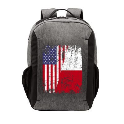 POLISH ROOTS Half American Flag USA POLAND FLAG Polska Vector Backpack