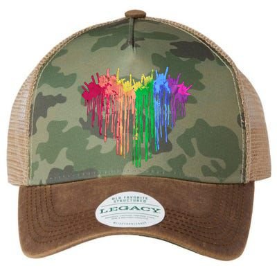 Pride Rainbow Heart Graphic Lgbt Legacy Tie Dye Trucker Hat