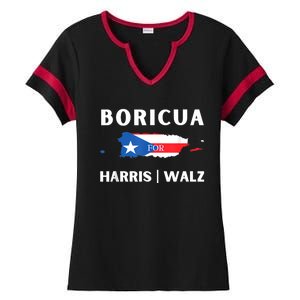 Puerto Ricans Harris 2024 Boricua For Harris Waltz Ladies Halftime Notch Neck Tee