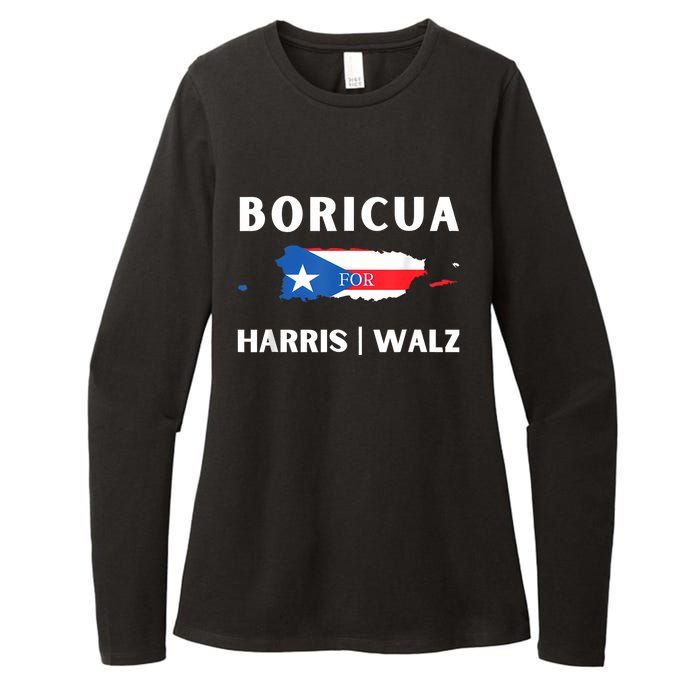 Puerto Ricans Harris 2024 Boricua For Harris Waltz Womens CVC Long Sleeve Shirt