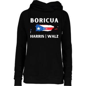 Puerto Ricans Harris 2024 Boricua For Harris Waltz Womens Funnel Neck Pullover Hood