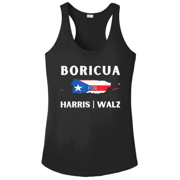 Puerto Ricans Harris 2024 Boricua For Harris Waltz Ladies PosiCharge Competitor Racerback Tank