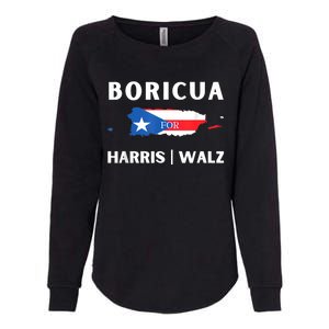 Puerto Ricans Harris 2024 Boricua For Harris Waltz Womens California Wash Sweatshirt