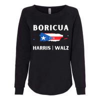 Puerto Ricans Harris 2024 Boricua For Harris Waltz Womens California Wash Sweatshirt