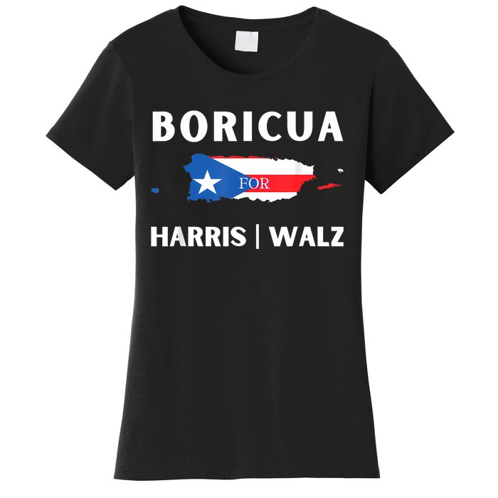 Puerto Ricans Harris 2024 Boricua For Harris Waltz Women's T-Shirt