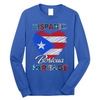 Puerto Rican Hispanic Heritage Boricua Puerto Rico Flag Long Sleeve Shirt