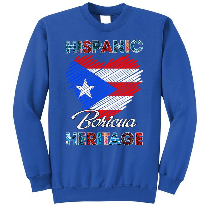 Puerto Rican Hispanic Heritage Boricua Puerto Rico Flag Sweatshirt