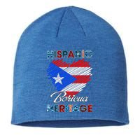 Puerto Rican Hispanic Heritage Boricua Puerto Rico Flag Sustainable Beanie