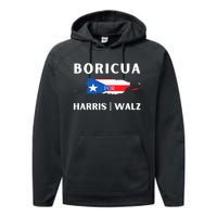 Puerto Ricans Harris 2024 Boricua For Harris Waltz Performance Fleece Hoodie