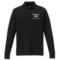 Puerto Ricans Harris 2024 Boricua For Harris Waltz Performance Long Sleeve Polo