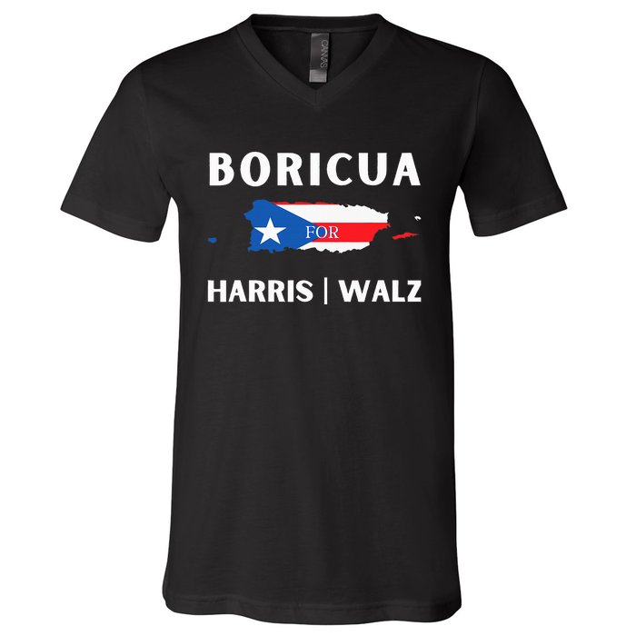 Puerto Ricans Harris 2024 Boricua For Harris Waltz V-Neck T-Shirt