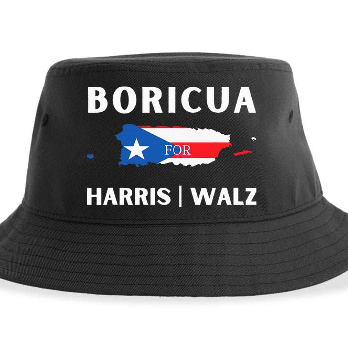 Puerto Ricans Harris 2024 Boricua For Harris Waltz Sustainable Bucket Hat