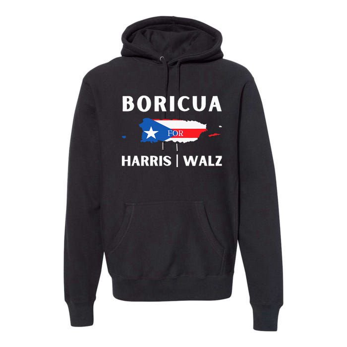 Puerto Ricans Harris 2024 Boricua For Harris Waltz Premium Hoodie