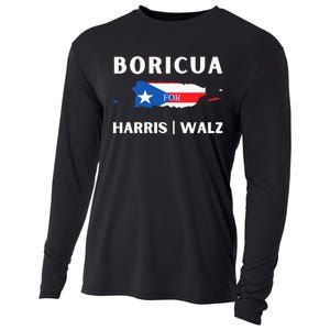 Puerto Ricans Harris 2024 Boricua For Harris Waltz Cooling Performance Long Sleeve Crew