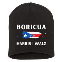 Puerto Ricans Harris 2024 Boricua For Harris Waltz Short Acrylic Beanie